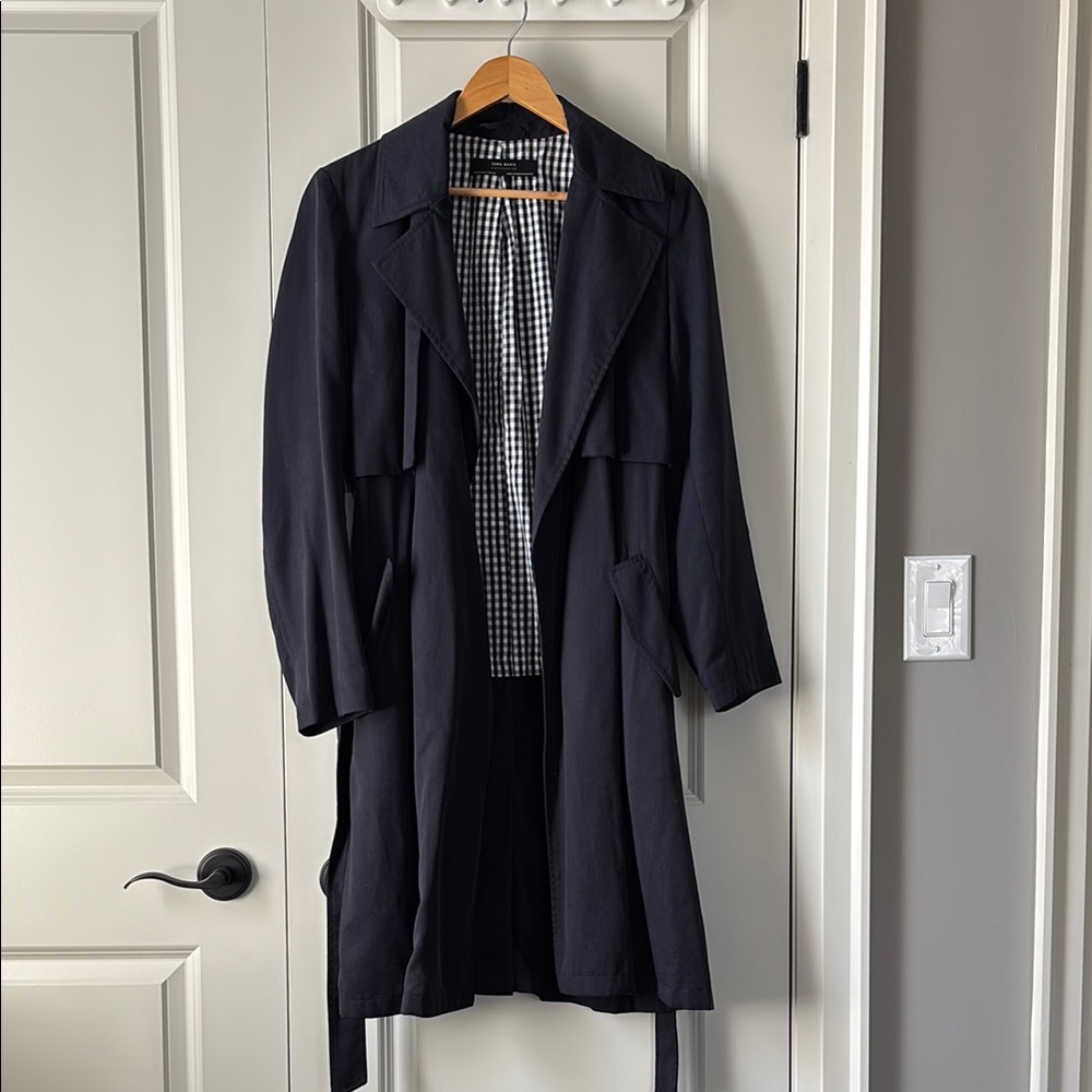 Zara Basics Navy Trench